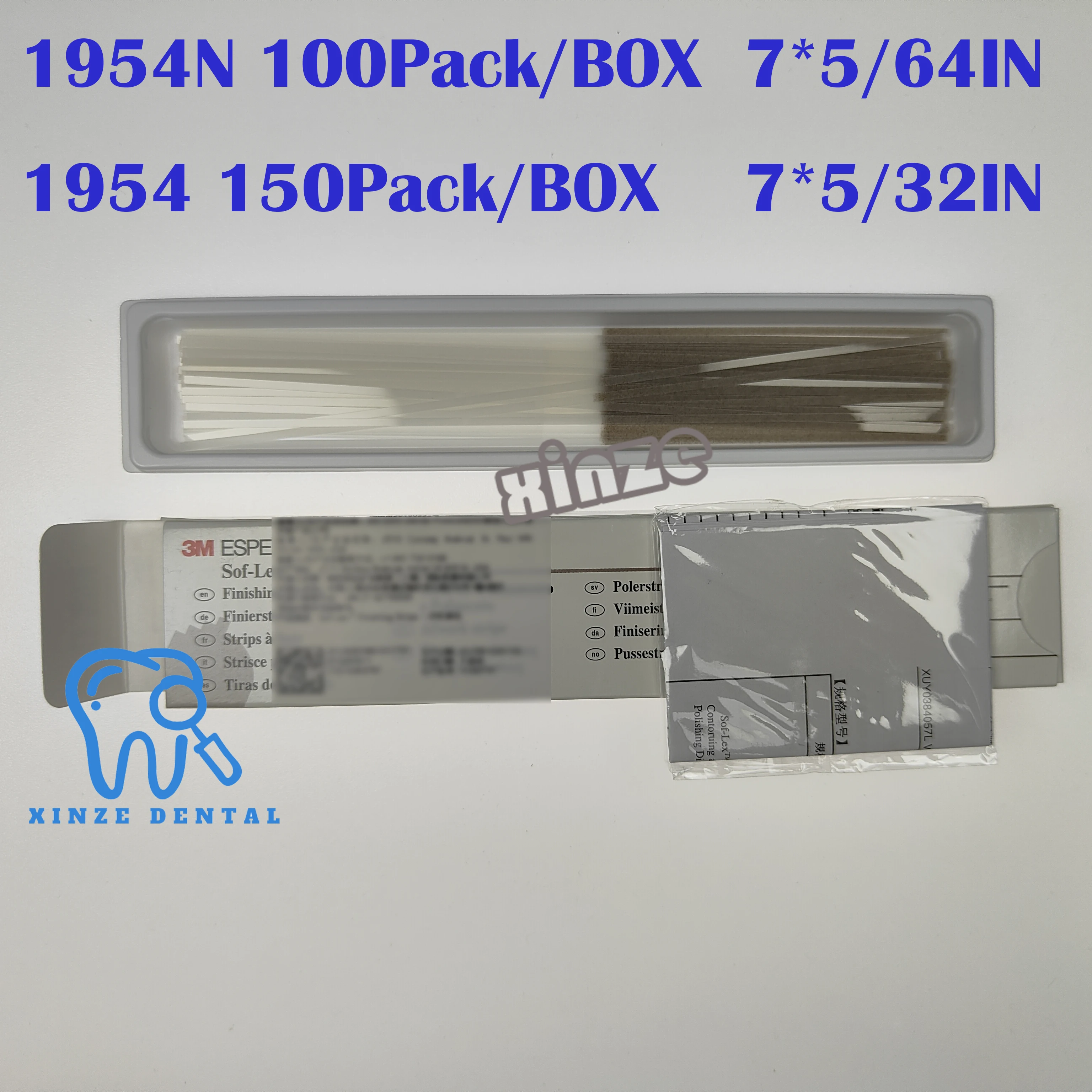 Dental 3M ESPE Sof-Lex Finishing Strips 1954 Coarse/Medium Box of 150 and 1954N Coarse/Med/Narrow Box of 100 Volume Discount