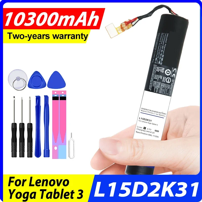 

L15D2K31 Tablet Battery for LENOVO YOGA 3 Tablet-850M Yt3-850F YT3-850 YT3-850M YT3-850L L15C2K31 3.75V 6200MAH In Stock + Tool