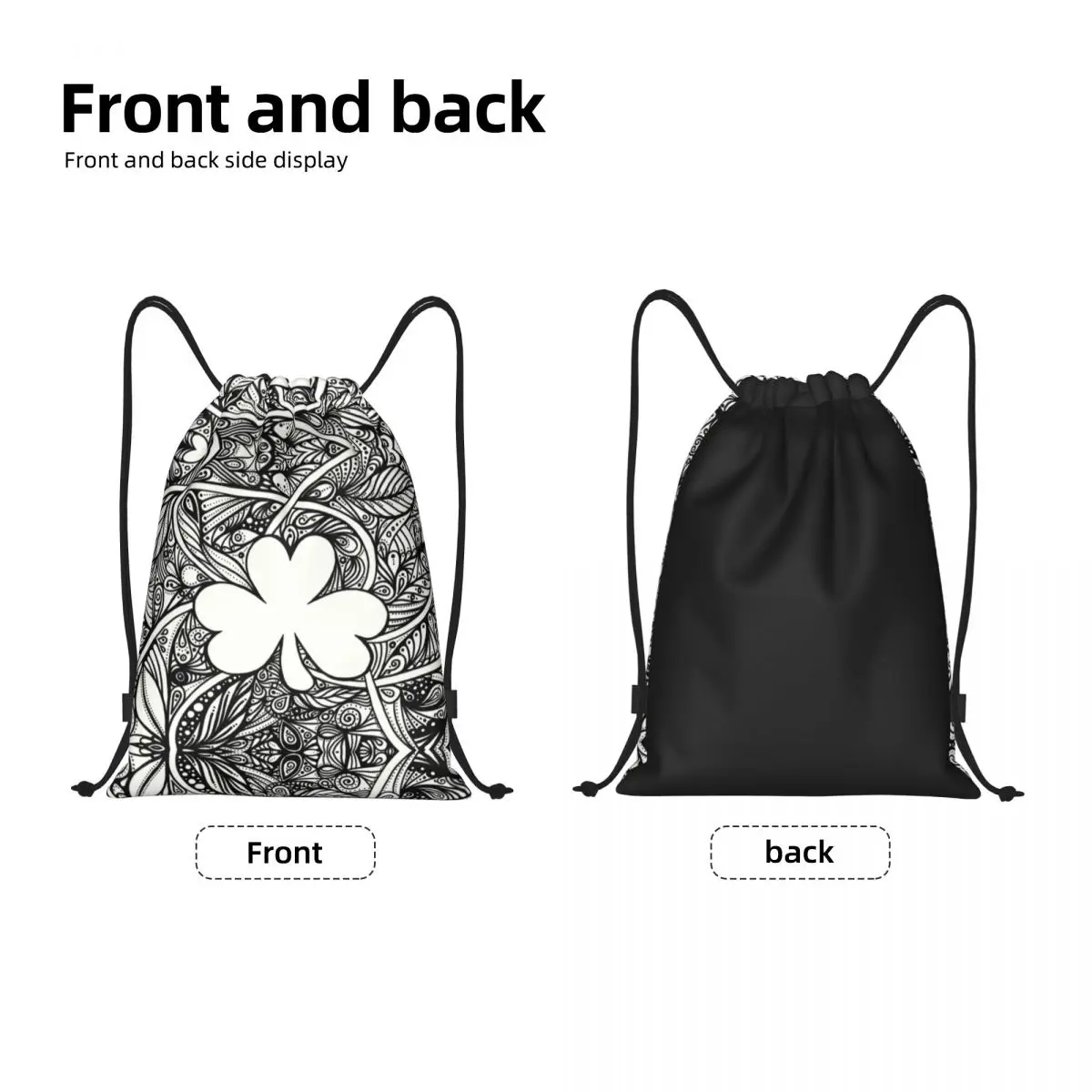 Shamrock Drawstring Bags Men Women Portable Gym Sports Sackpack Training Backpacks