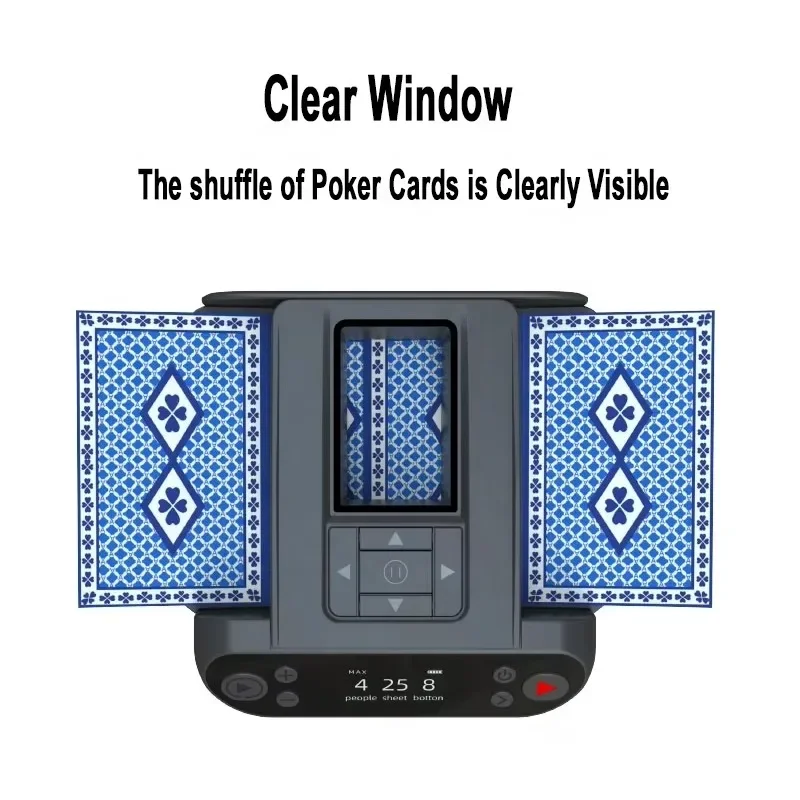 2-in-1 Automatic Card Shuffler and Dealer New Playing Cards Dealing Machine Auto-shuffling Card Dealer Machine Shuffler Quickly