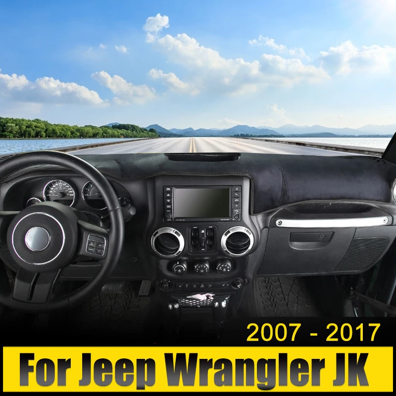 

Car Dashboard Cover Avoid Light Mat Anti-UV Carpet For Jeep Wrangler JK 2007 2008 2009 2010 2011 2012 2013 2014 2015 2016 2017