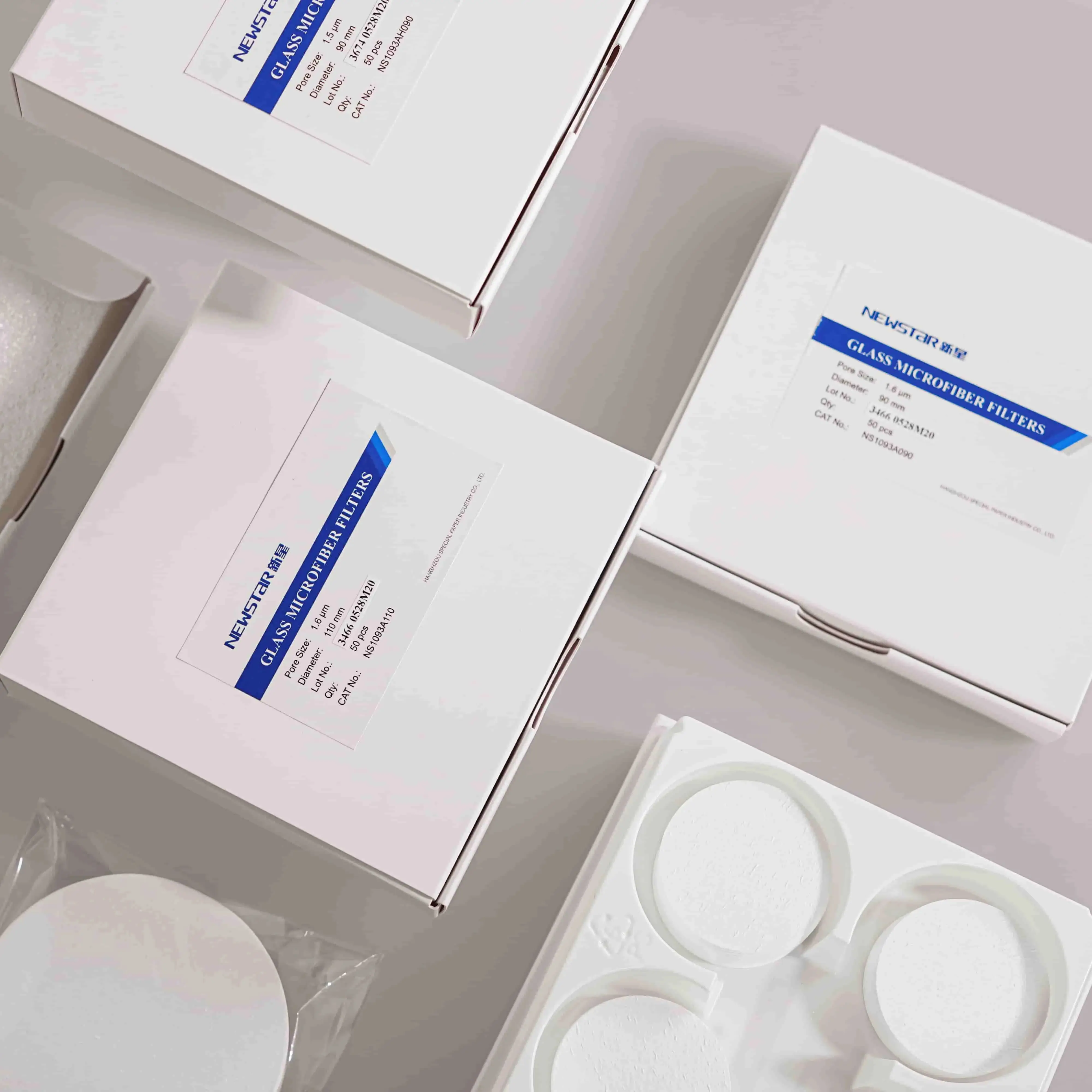 Binder Free Glass Microfiber Filter Papers Grade GF/C Pore Size 1.2um 47mm 90mm 110mm Fine Particle Retention Good Flow Rate
