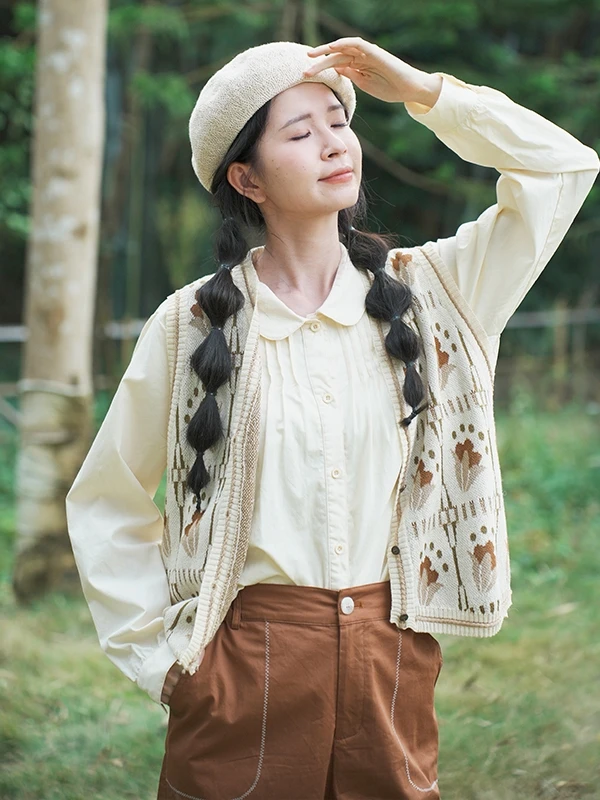 

Женская теплая хлопковая блузка Bukhara Original Spring New Bubble Sve с цветочным принтом, длинным рукавом, V-образным вырезом, свободного кроя, однотонная