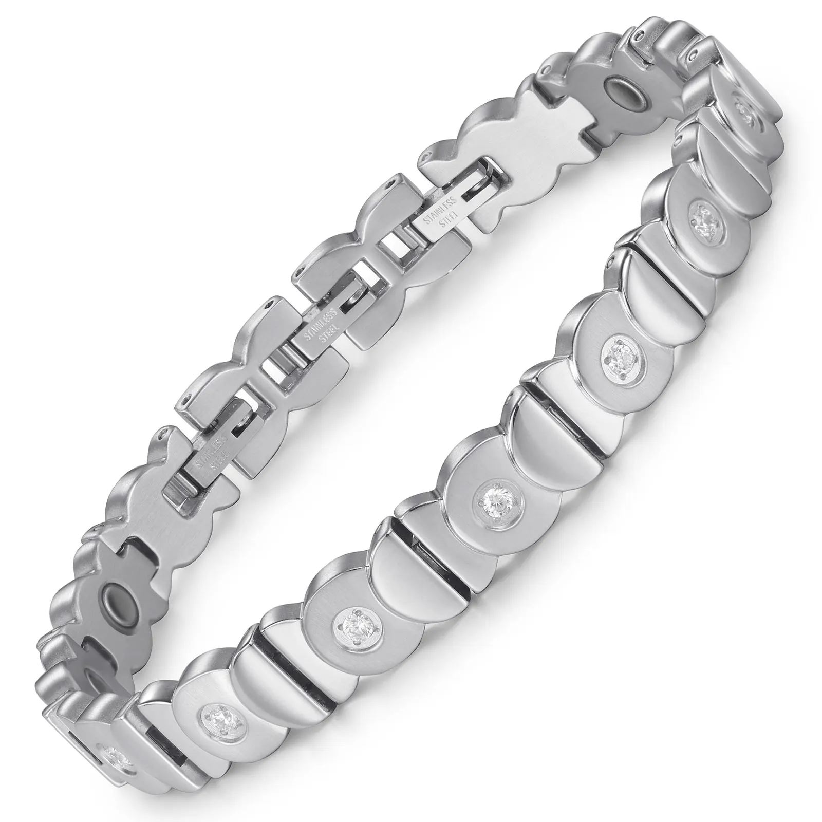 

RainSo New Crystal Ferris Wheel Bracelet | 316L Steel Magnetic Jewelry for Women