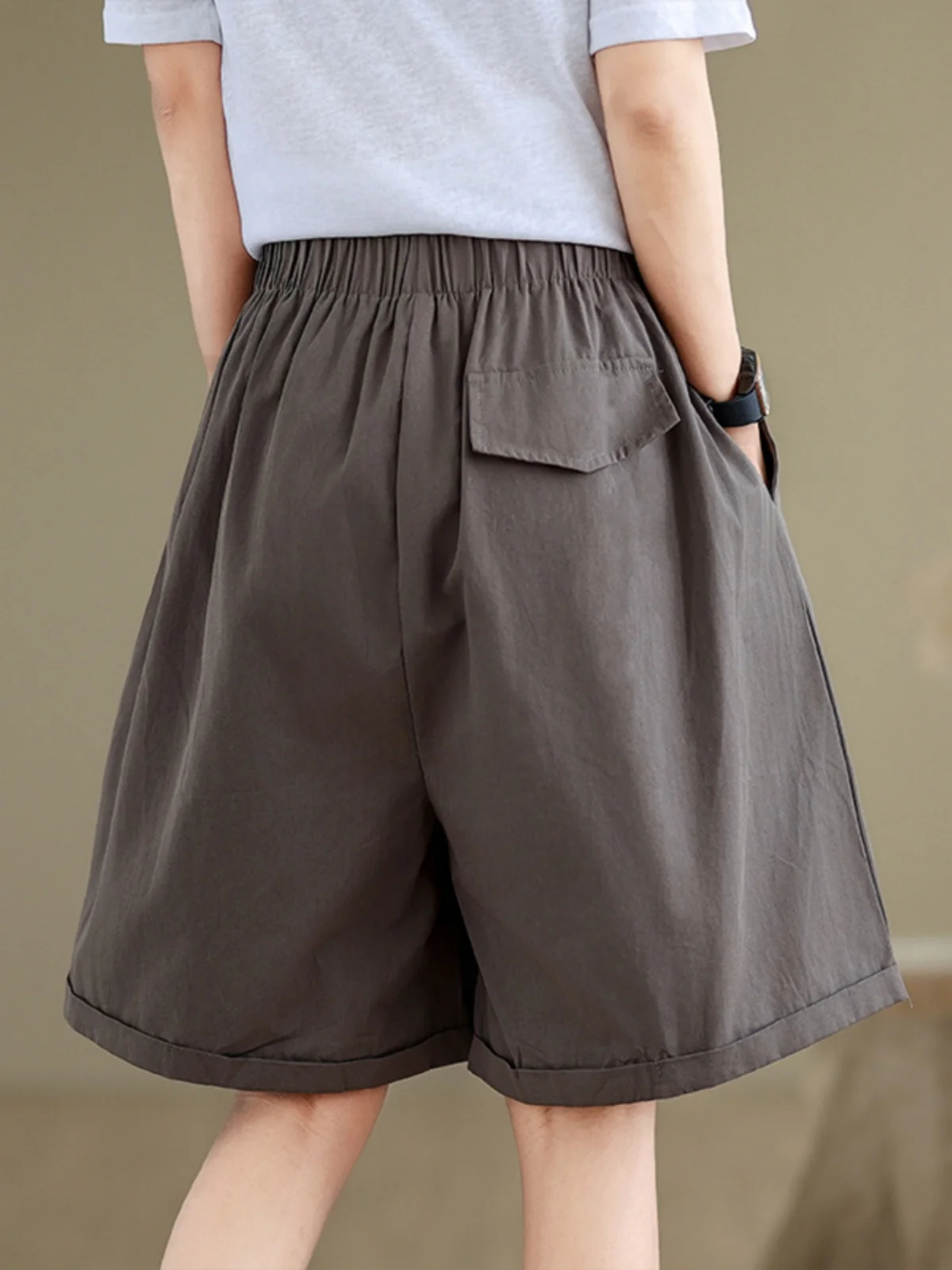 Retro spodnie damskie z wysokim stanem i szerokimi nogawkami, luźne, wyszczuplające, letnie, cienkie, uniwersalne, z wysokim stanem i szerokimi nogawkami.