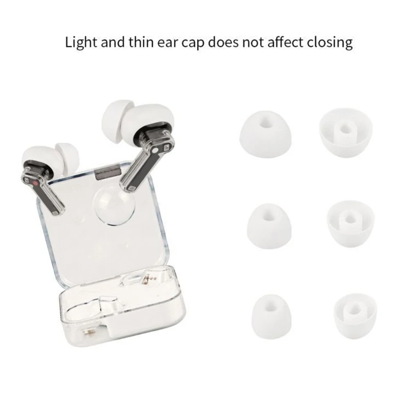 Headphone Cover for Nothing Ear (2) (1) Comfortable Ear Tips Pad  Earplug Silicone In Ear Eartip PlugsCover Cap