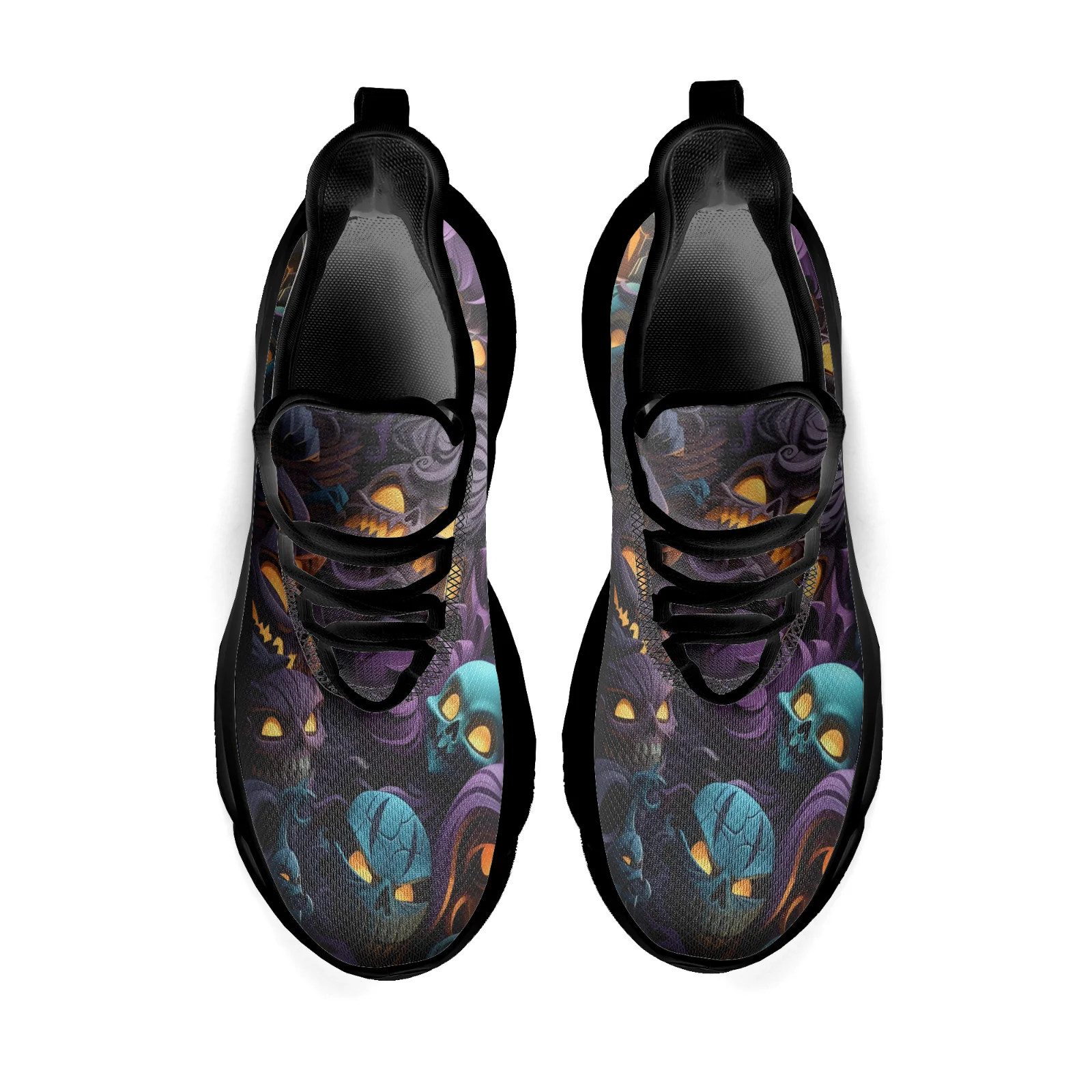 أحذية رياضية غير رسمية مخصصة على شكل جمجمة فانوس اليقطين أحذية جري للرجال والنساء أحذية شبكية خفيفة الوزن #6
