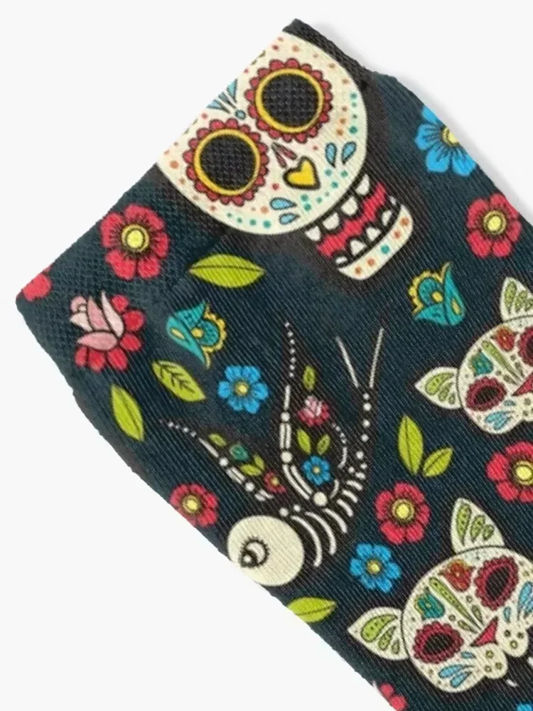 Sugar Skulls Pattern Socks Climbing custom retro winter thermal Mens Socks Women's