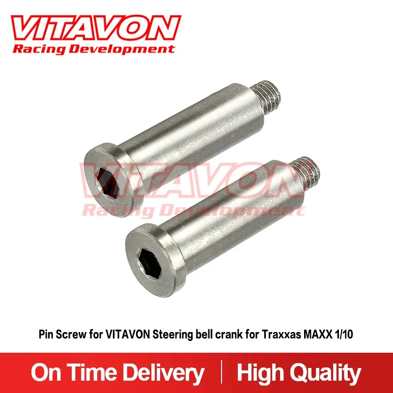 VITAVON Pin Screw For Steering Bell Crank For Traxxas MAXX 1/10