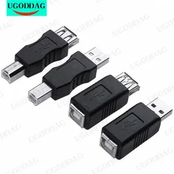 USB2.0 A Male & A Female to B Female Printer Print Converter Adapter Connector USB 2.0 Port Retail wholesale USB 2.0 Adapter