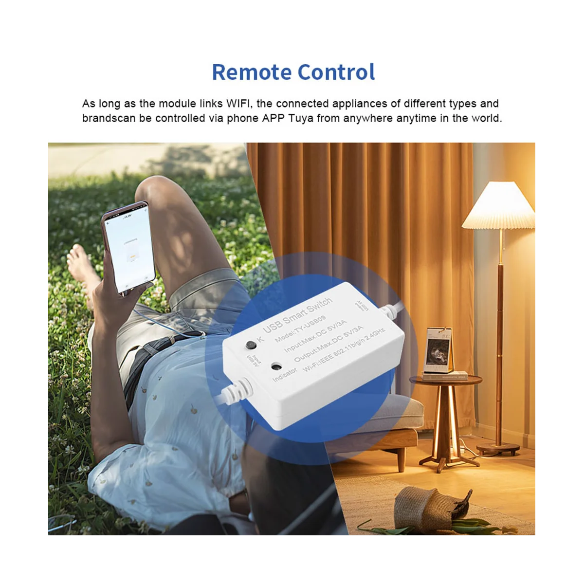Tuya USB Smart Switch Controller WIFI Timer interruttore universale Smart Life per elettrodomestici USB per Alexa Google Home