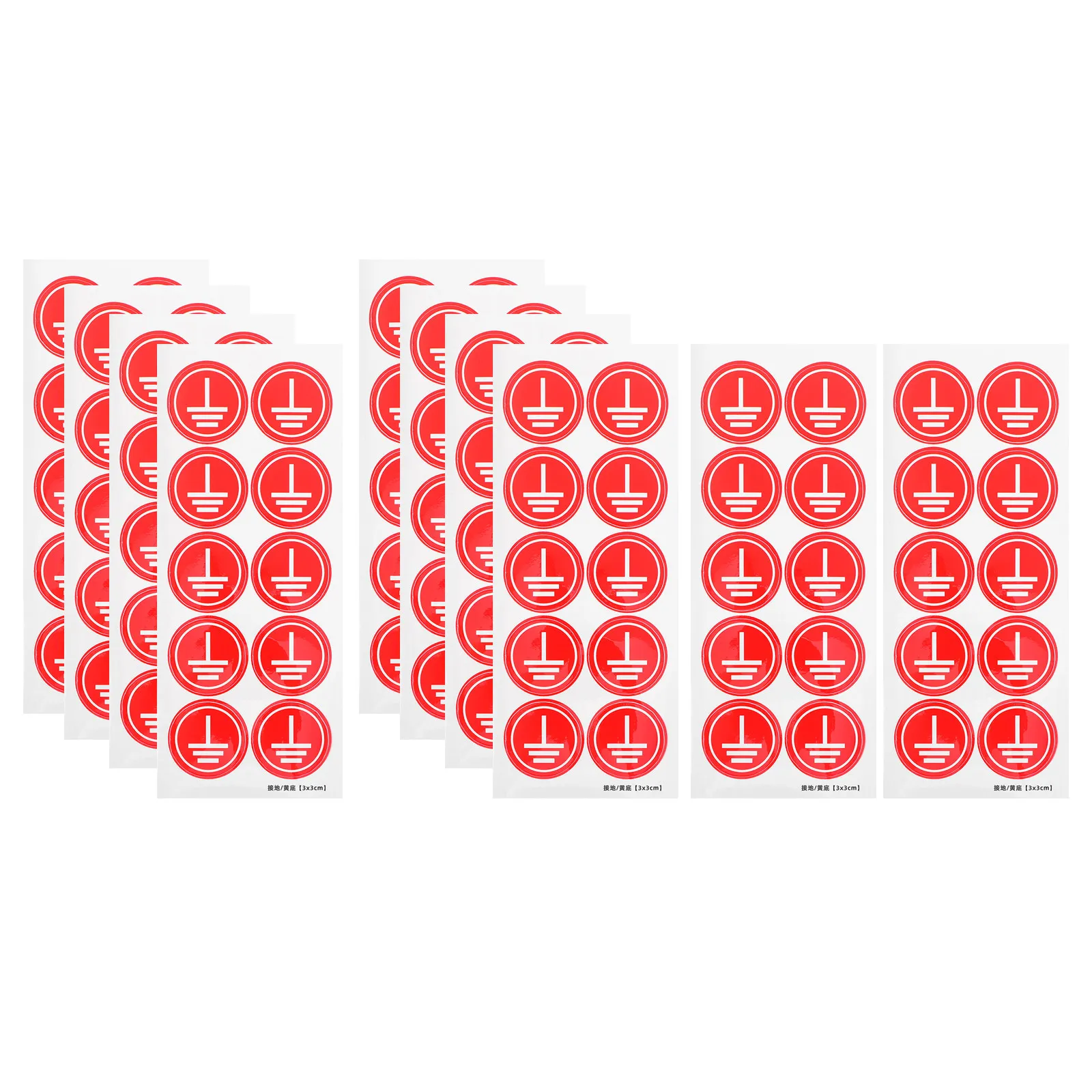 

10 Sheets Equipment Ground Labels Permanent Adhesion Warning Stickers for Electrical Panels and Safety Compliance Sign Decals