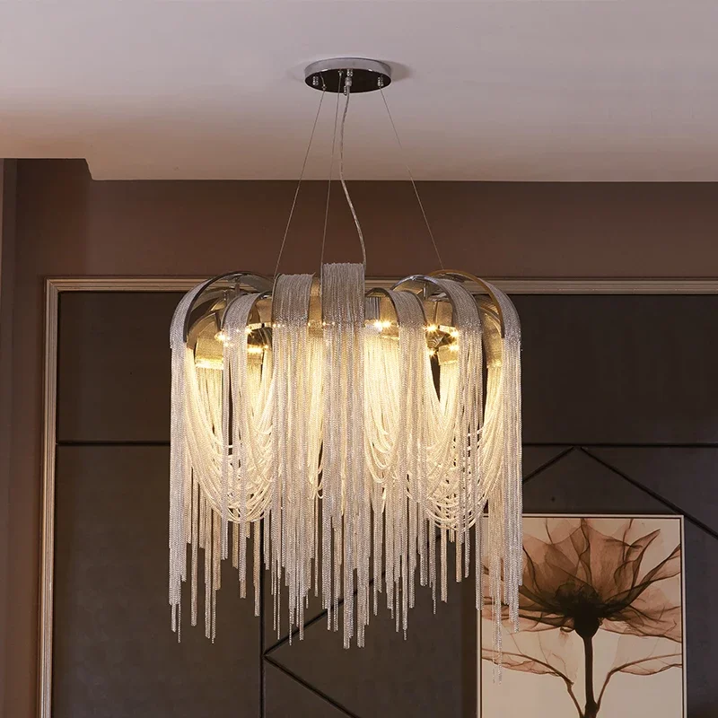 

New design LED aluminum chandeliers luxury light Gold/silver can be customized