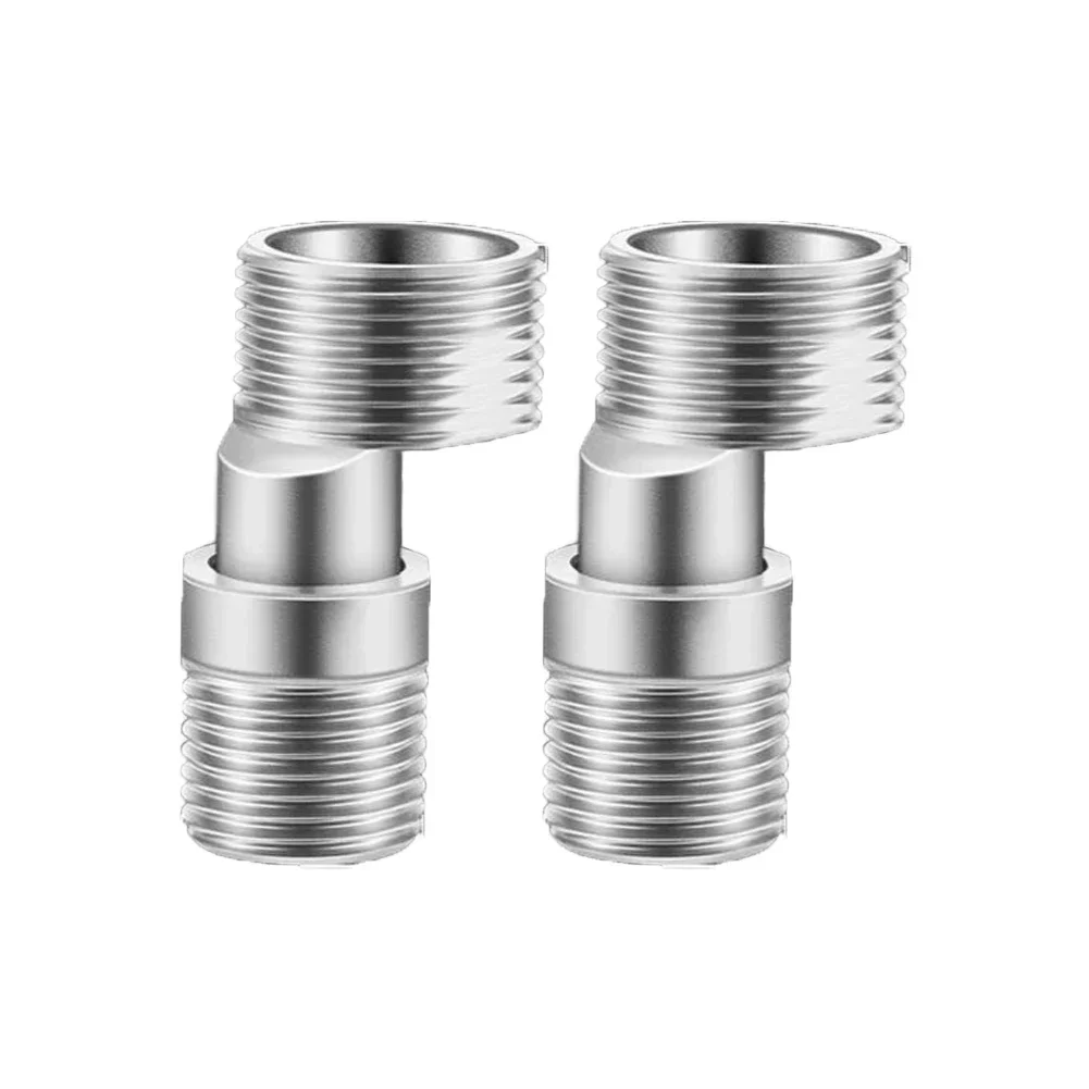 360 Degree Shower Extender Water Valve Shower Faucet Extender Curved Feet Easy Installation Eccentric Screw Design