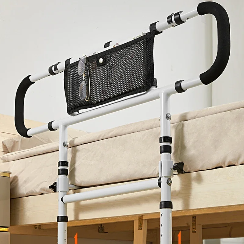 disabled handicap elderly seniors lightweight safety width motion light storage pocket height adjustable bed guard rail