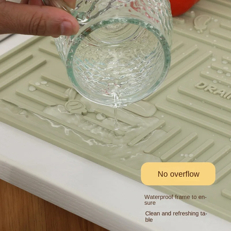 Silicone Drain Pad Anti-scalding Heat Insulation Pad Kitchen Countertop Protection Pad Drain Anti-slip Large Pot Pad Coaster