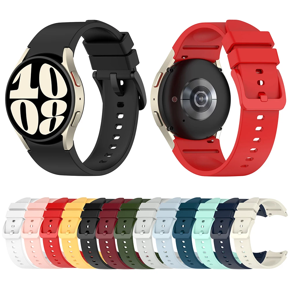 Silicone Band Soft Replacement Sport Watchband for Samsung Galaxy Watch 6 5 4 Band for Samsung Galaxy Watch 6/5/4/Classic/5 Pro