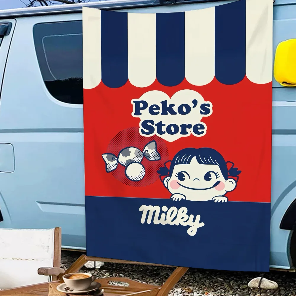 Fujiya M-mil-ky W-way P-peko-Chan Flag Living Room Wall Club Hanging Home Dorm Decor Art Garage Bar Live Decoration Banner