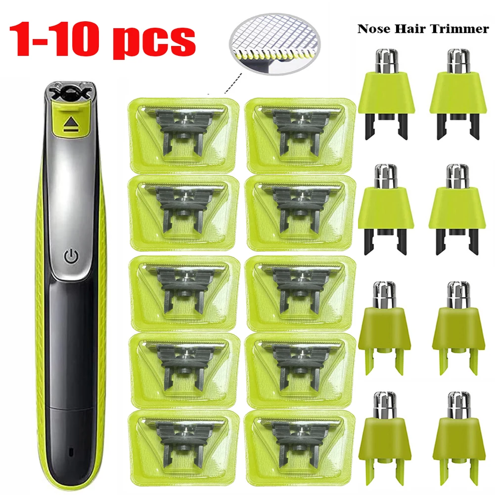 Blade+Nose Comb Hair Trimmer For Oneblade Replacement Blade Beard Shaver Head Trimmer QP2520 QP2530 QP2630 QP6510 QP6520 QP2523