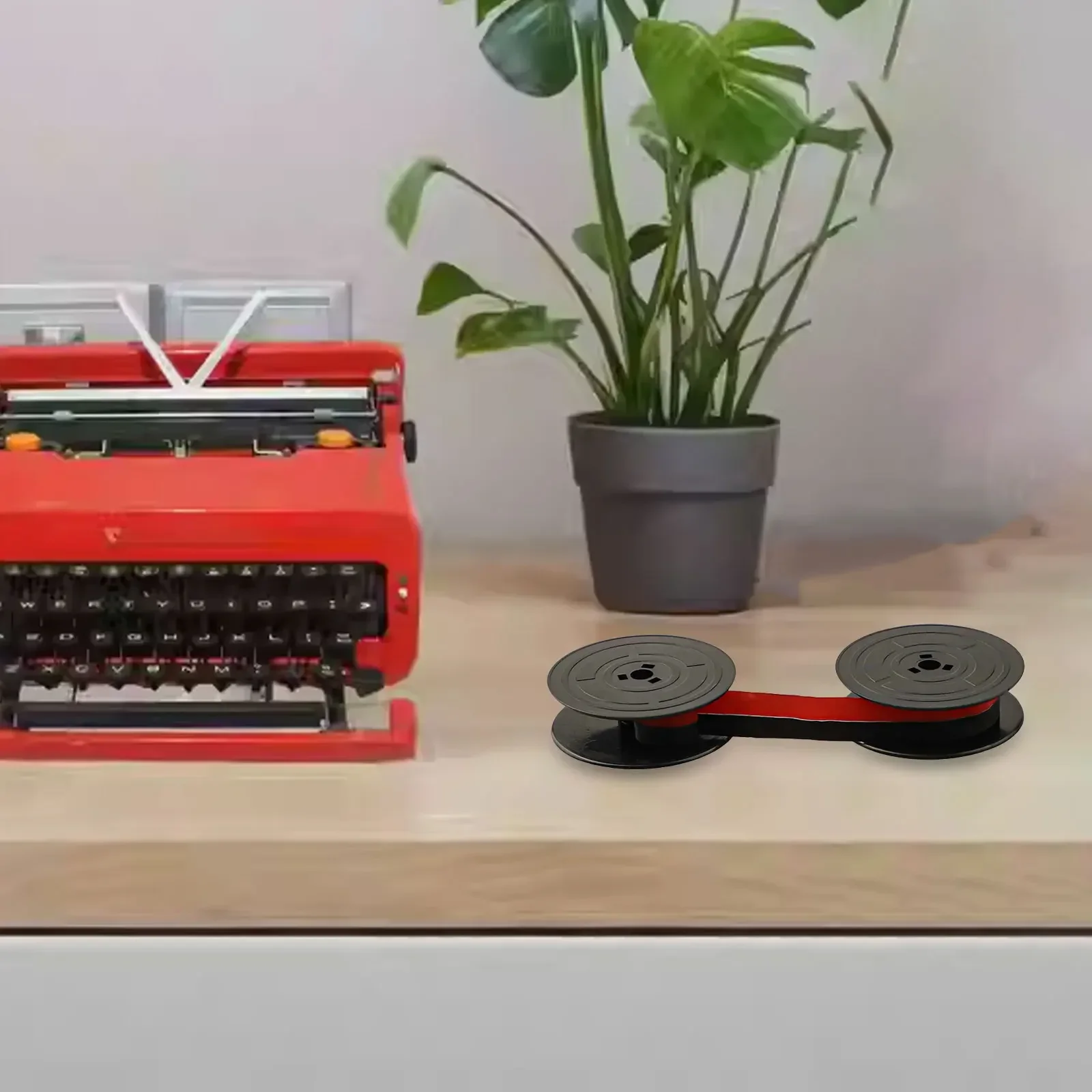 Olivettiタイプライター用の交換用ツインスプール、GR4-Typewriterリボン、黒と赤、1個