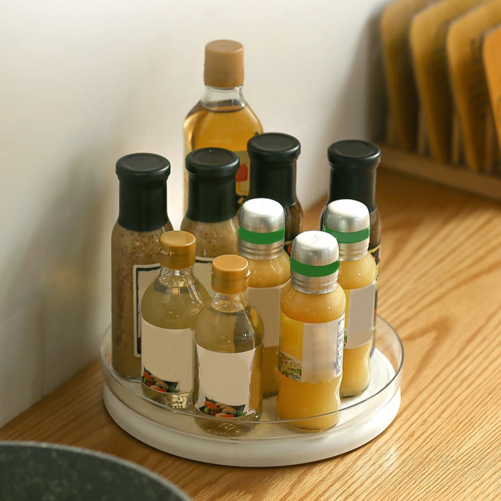 

Rotating Spice Rack Practical Condiment Container Bracket Jar Food Rotatable Holder Kitchen Storage Tray Bathroom Makeup ganizer