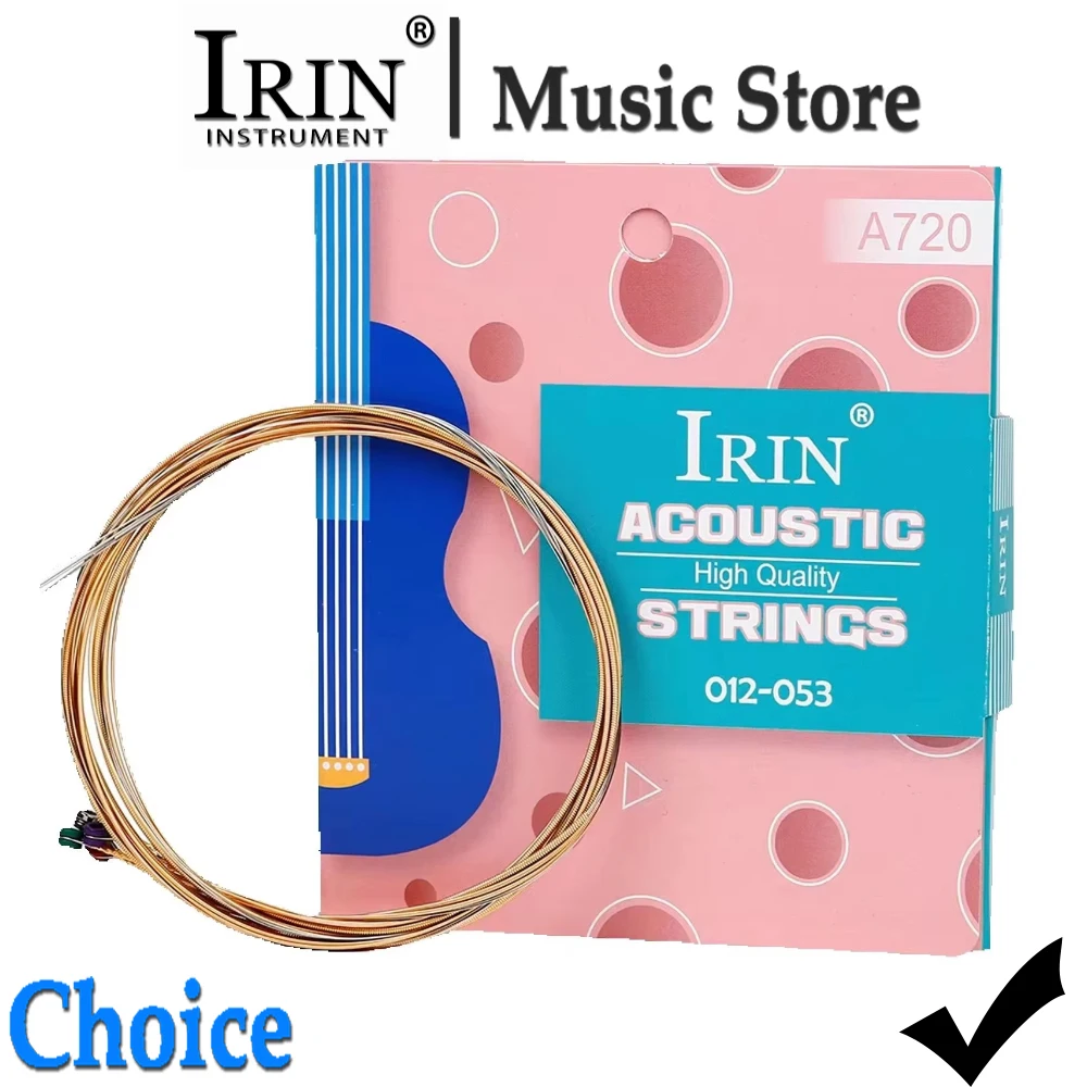 IRIN 6 teile/satz Akustische Gitarre String Messing Sechseckigen Stahl Kern Hohe Qualität Akustische Guitarra Saiten Gitarre Teile Zubehör