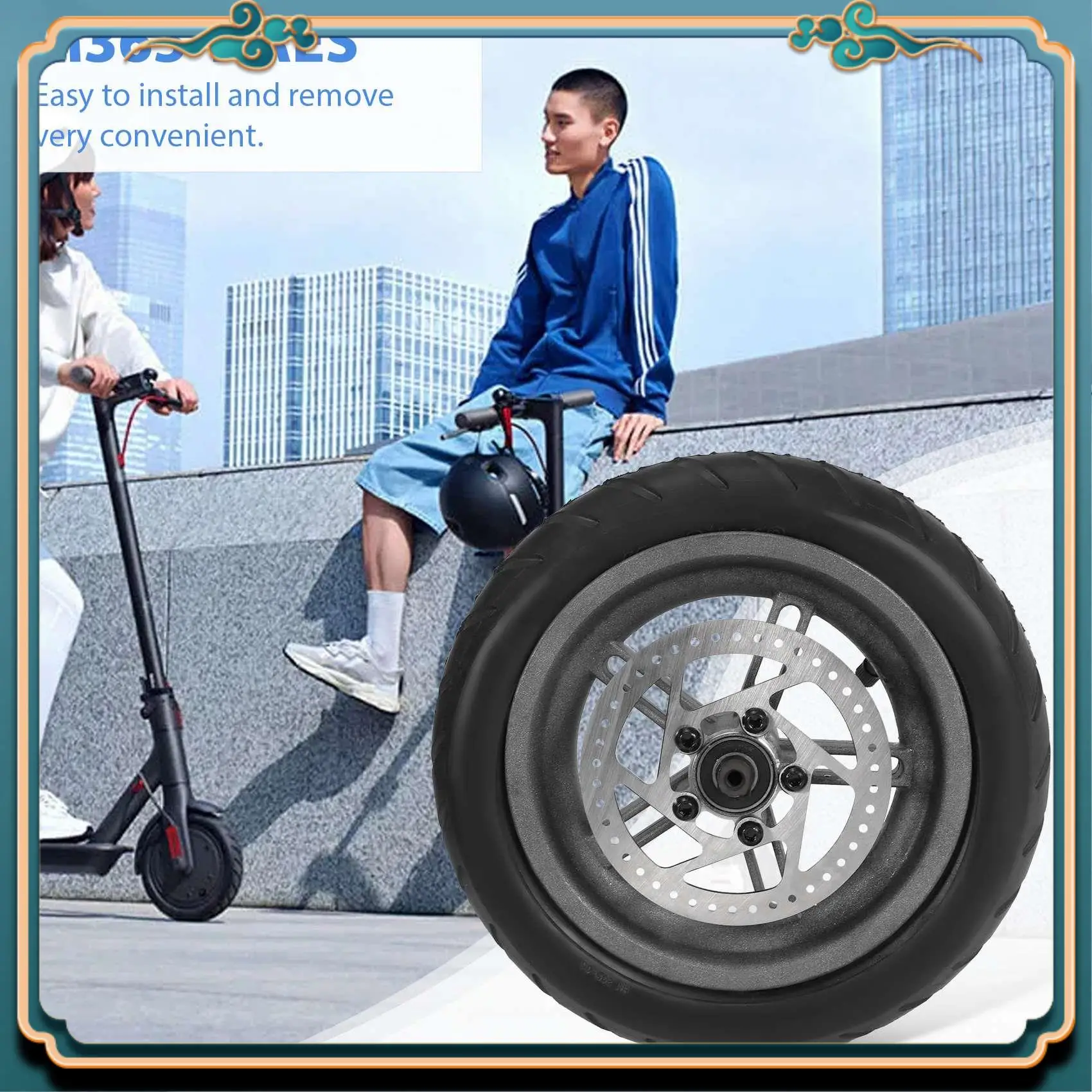 

A54P-Electric Scooter Tyre With Disc Brake Disc Scooter Pneumatic Tire Rear Wheel Disc Brake Tyre For Xiaomi M365 Electric Scoot