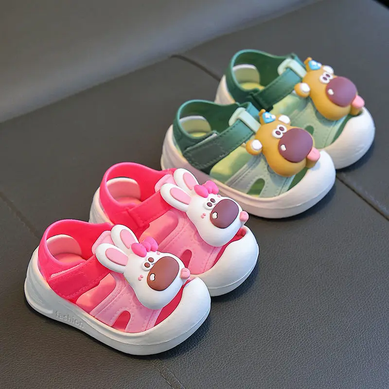

Children's Hot Sale Of The Season New Sandals Head Cover Soft Bottom Baby Anti-slip 0-3 Years Old Boys And Girls Cartoon Baby