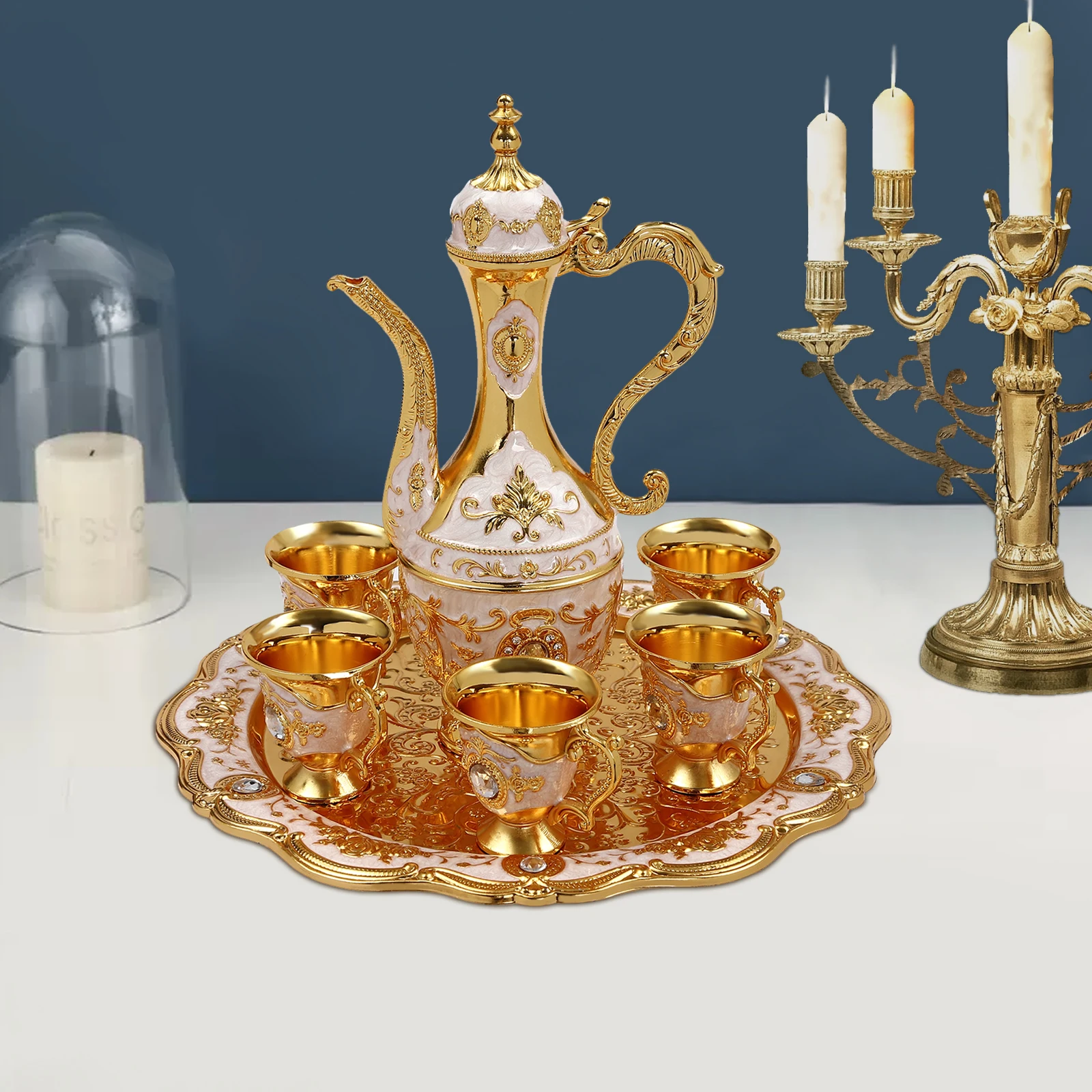 Coffee Tea Gift Set - Teeservice mit Tablett, Vintage Kaffeeservice 1