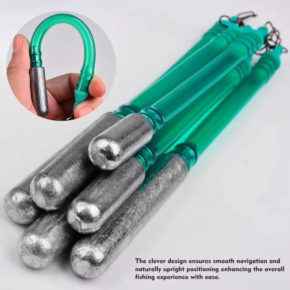 5pcs 5PCS Dragging Weights Drifting Design Snag-Free Shape No Snag Sinker Anti-Snag Structure Heavy Duty Material