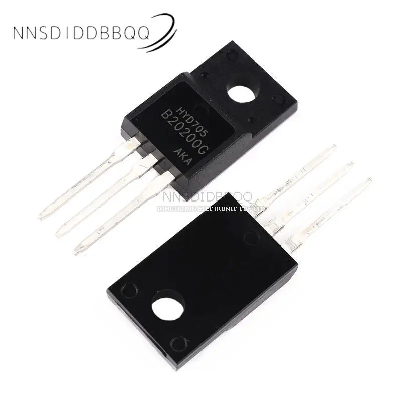 Schottky Diode Plastic Encapsulation Throught Hole MBR20200CT B20200G 20A 200V TO-220 Electronics Components