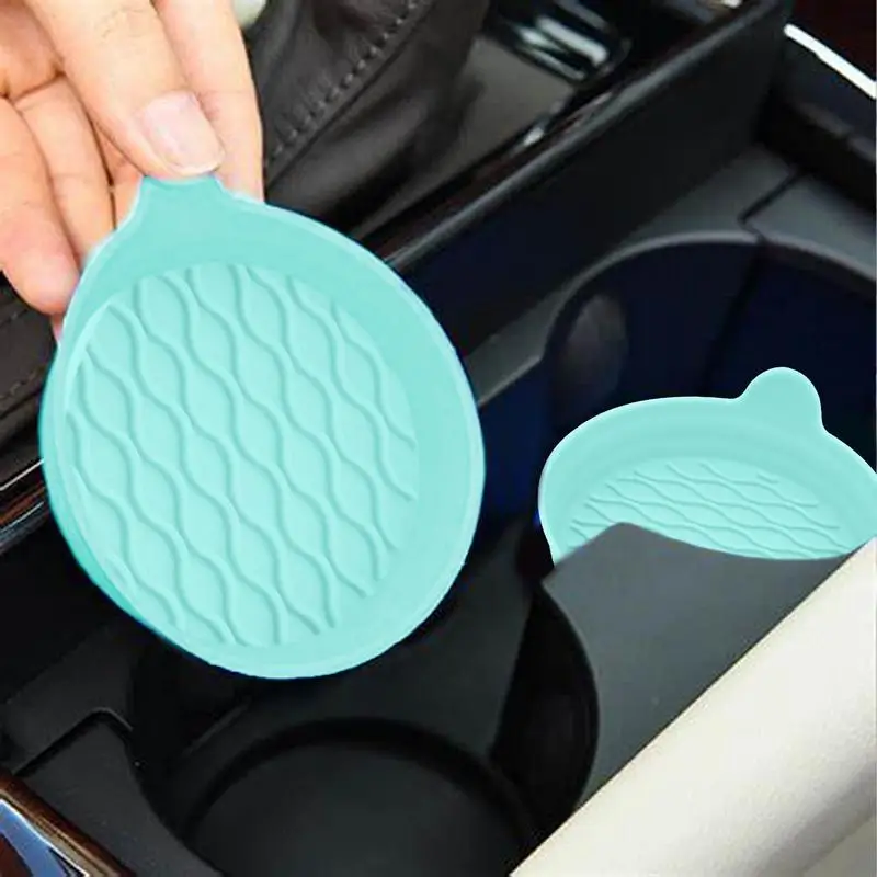 Car Cup Coaster Waterproof Auto Cup Holder Insert Liner Car Interior Accessories Heat-Resistant Flexible Car Cup Coasters For