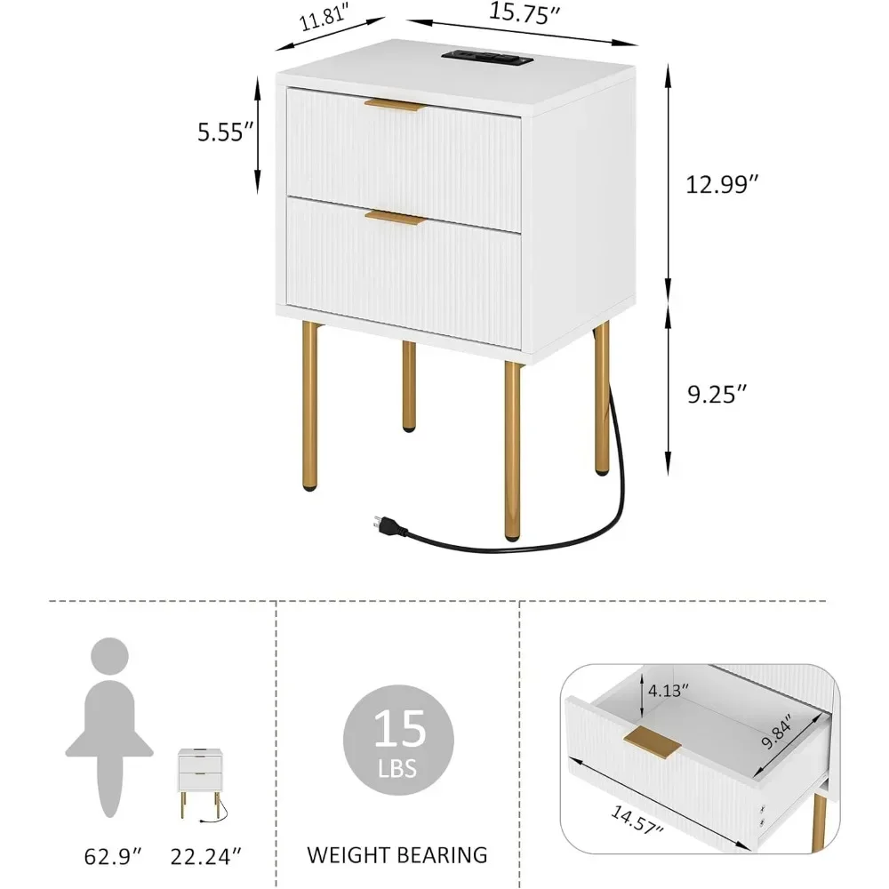 Petite table de chevet en diamant avec cadre doré, table de chevet pour salon, meubles de chambre à coucher, 1/2 MELLiving