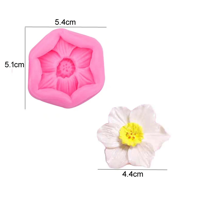 Narcissus Flowers Mold DIY Aromatherapy Candle Epoxy Resin Plaster Mould Handmade daffodil Silicone Forms Cake Decoration M2993