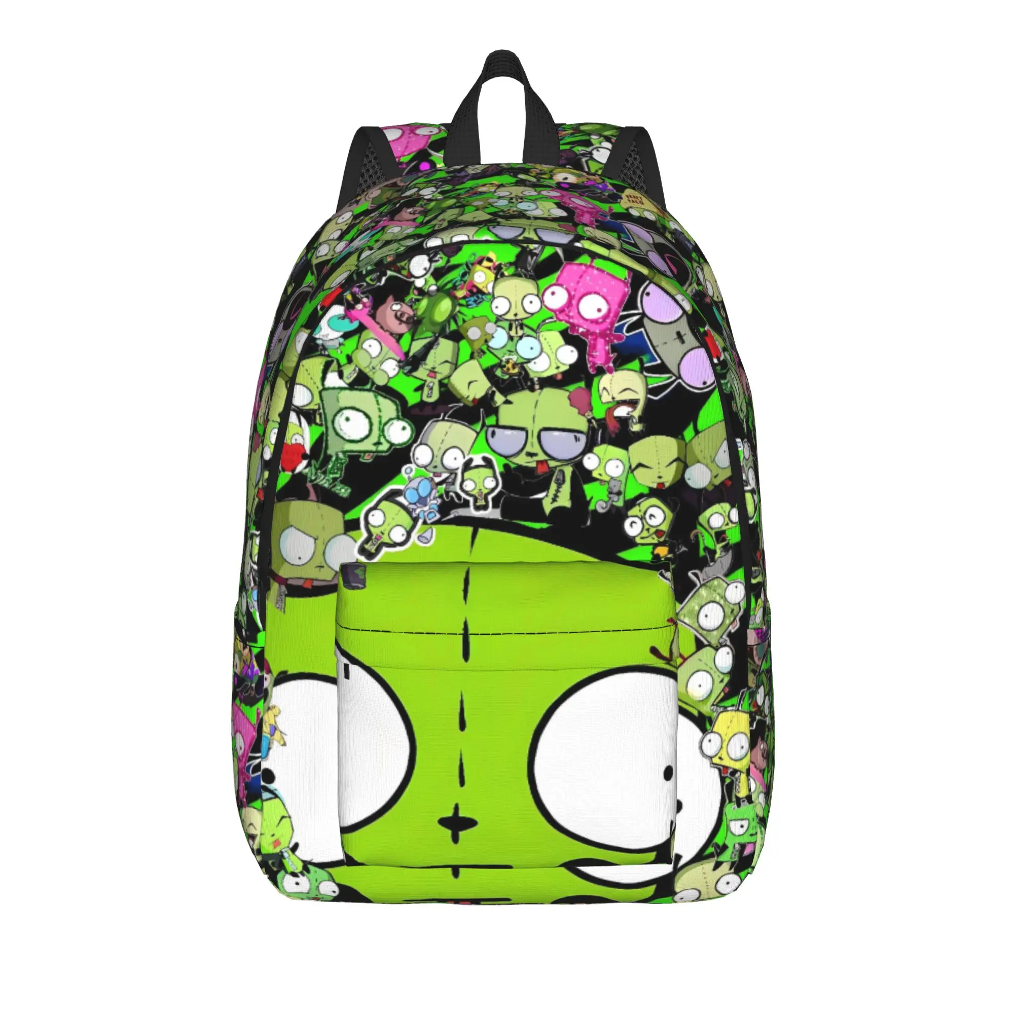 Invaders Zims Friends Squirrel & Gir (2) Backpack  Kawaii Backpacks Women Men Daily Breathable High School Bags Custom Rucksack