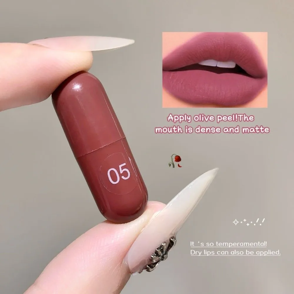 8 Colors Pill Lipstick Set Non-Sticky Texture Long Lasting Mini Lip Makeups Velvet Matte Waterproof Capsule Lipsticks