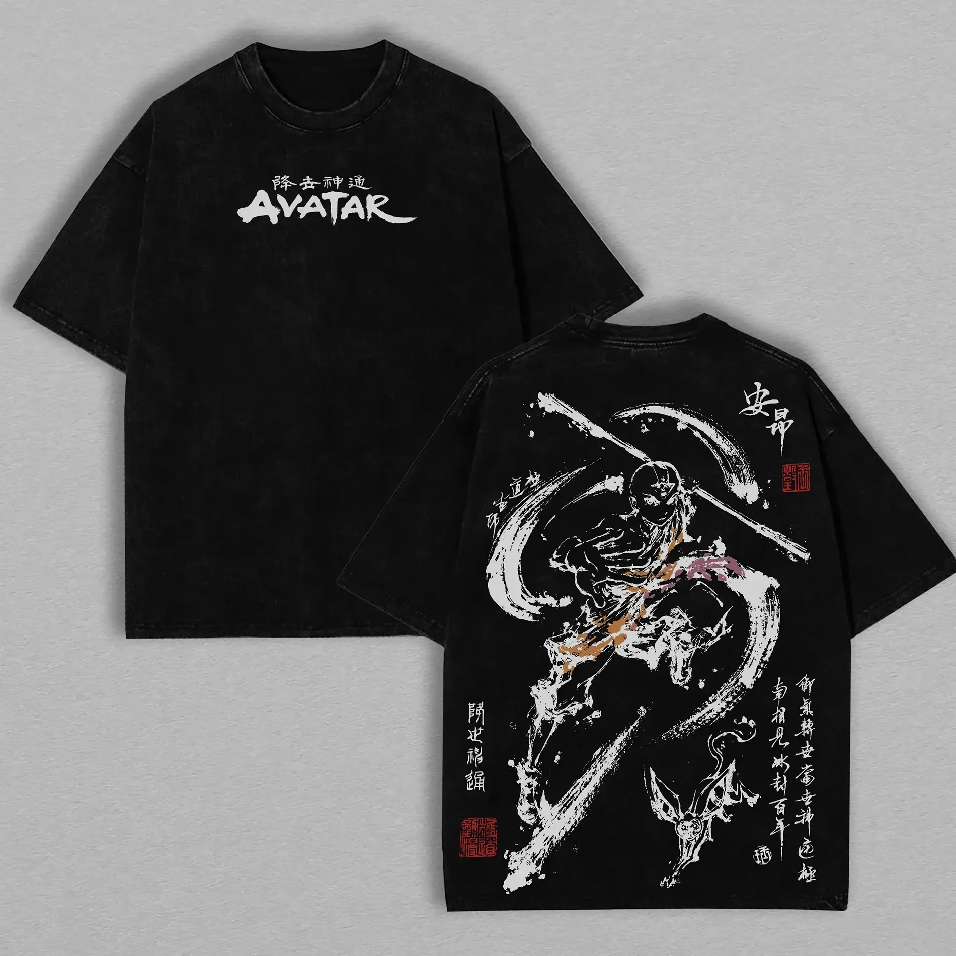 Avatar The Last Airbender 2026 New Washed T-shirt Men and Women Cotton Y2K Clothing Fashion O-Neck Short Sleeved Tee Streetwear