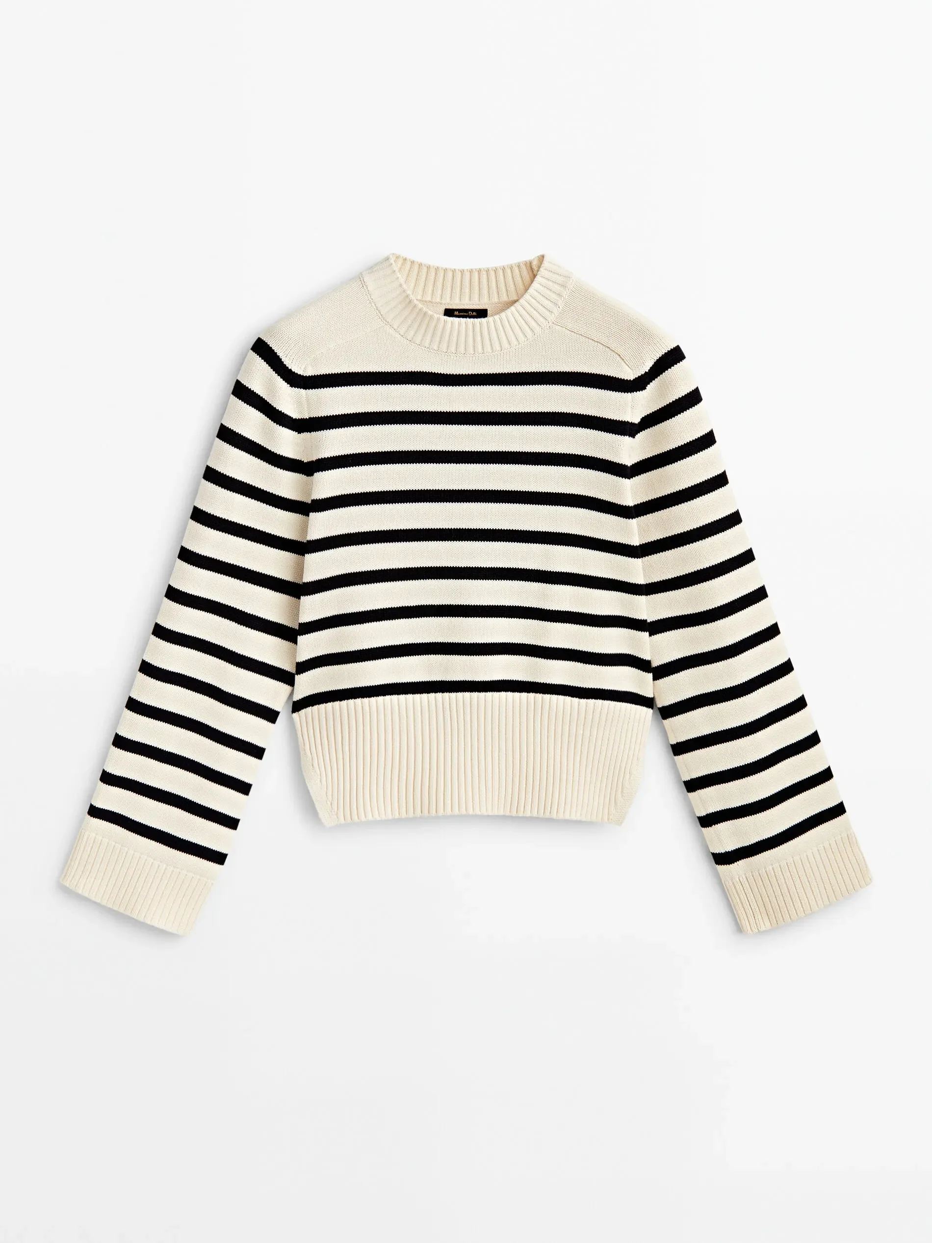 Ethereal MD 2023 autumn new style of Preppy crew-neck French striped sweater