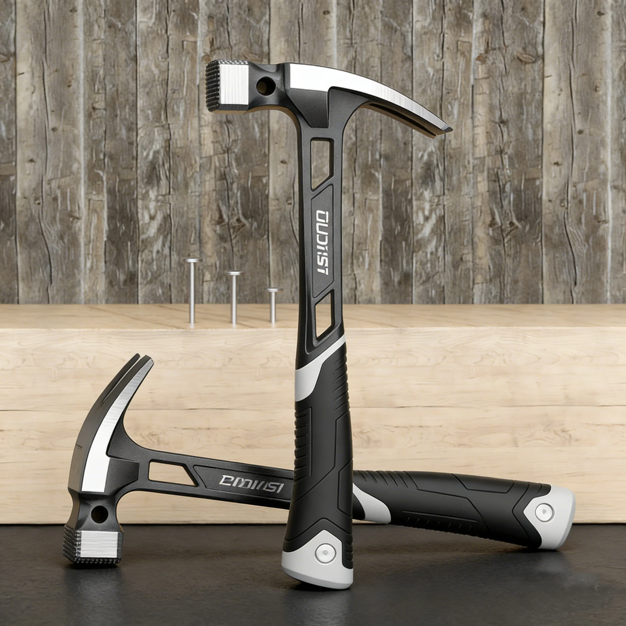 Integrated Claw Hammer High Carbon Steel Anti-Slip Grip Industrial Grade Hollow Out Shock Tools Automatic Nail Suction Hammer