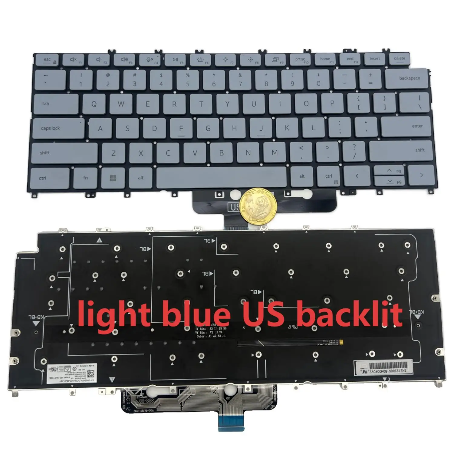 

US Backlit Laptop Keyboard For DELL XPS 13 9315 13-9315 Notebook Laptop Keyboard Teclado 0TKH4F Backlight