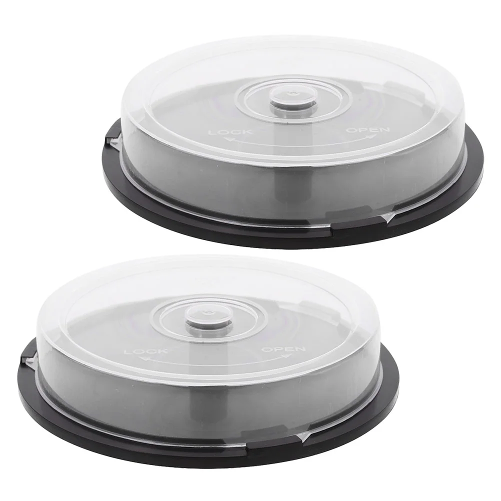 2 Pcs CD Storage Rack Bin Empty Dvd Bucket Holder Container Units Pp Organizer Travel