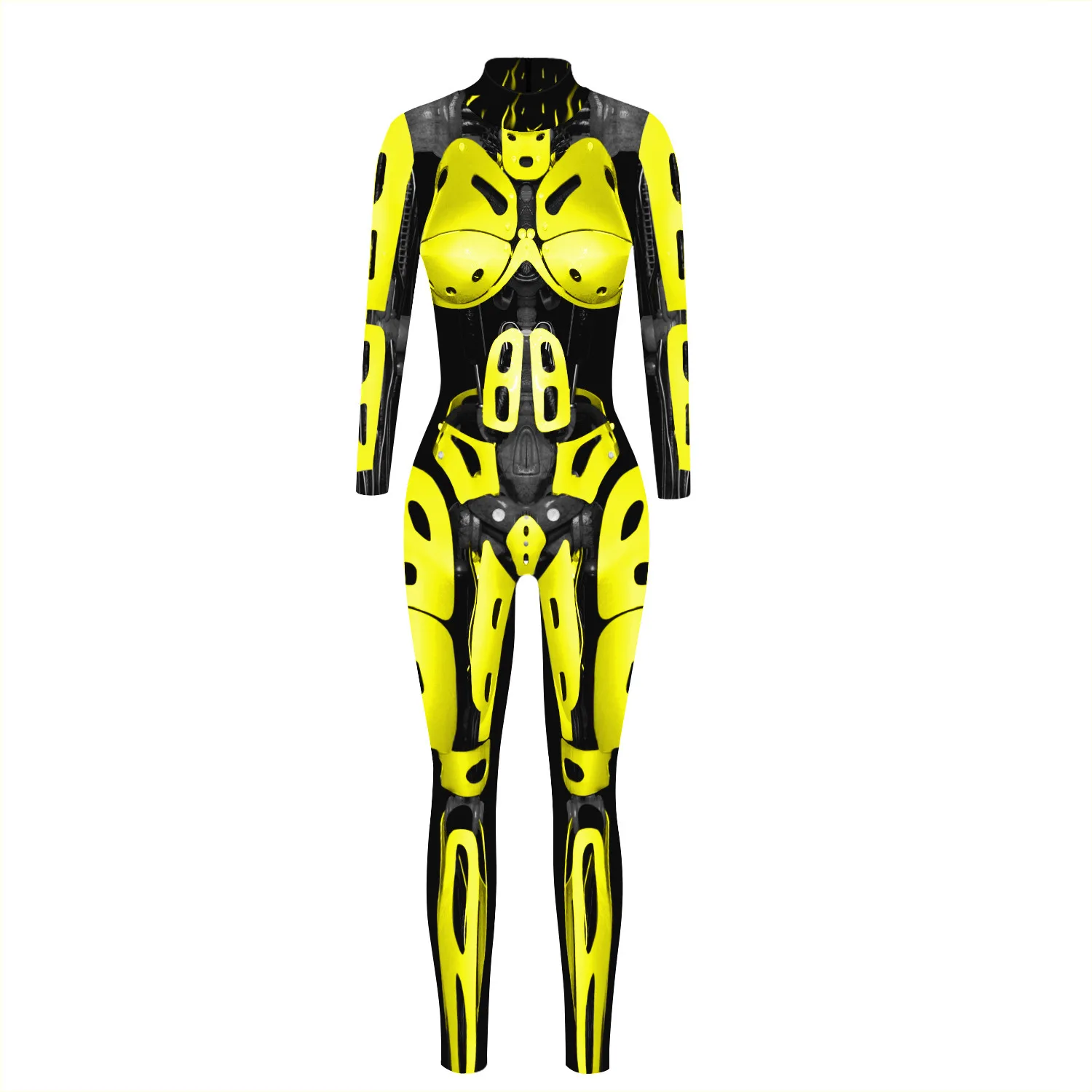 Roboter-Punk-Jumpsuit Catsuit Sexy Damen Cosplay Kostüme Zentai Karneval Halloween Bühnenauftritt Aerial Yoga Bodysuit 2026 – Detail 24