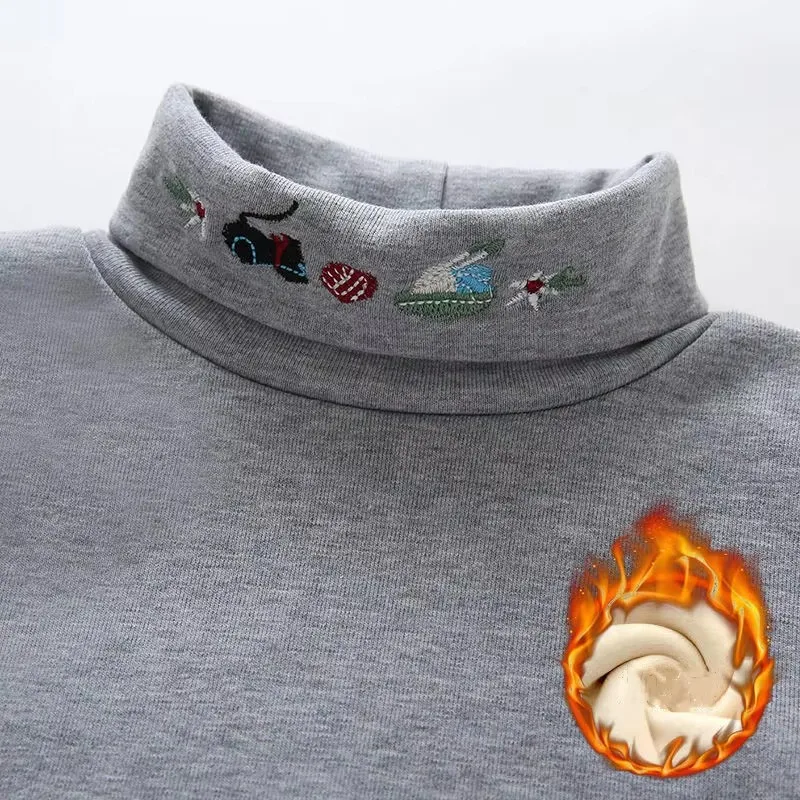 ربيع الخريف الملابس قاع التطريز الياقة المدورة طويلة الأكمام بلوزة ملابس الطفل الأطفال ملابس علوية من القطن بلوزة الفتيات