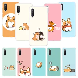 Cute Corgi cartoon Dog Phone Case For Xiaomi Redmi Note 13 14 15 Pro Plus 12S 12 14S 11S 11E 10 10S 11 11T 5G 4G Cover Coque Red