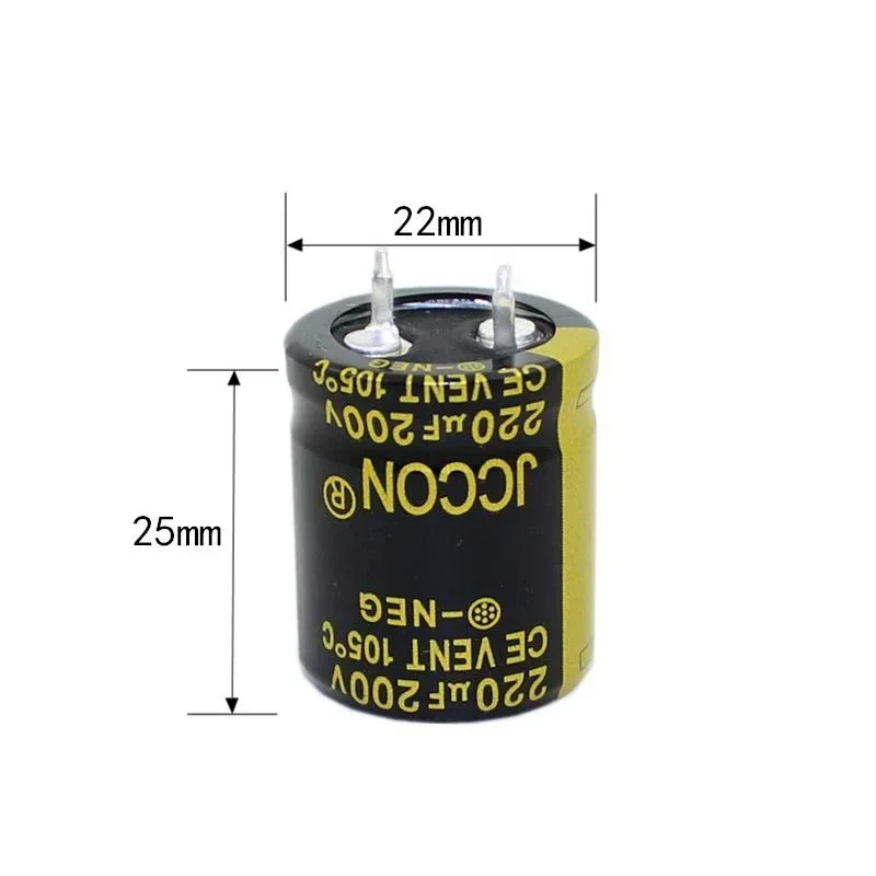 200v220uf JCCON Horn Aluminum Electrolytic Capacitor Volume 22x25 Inverter Power