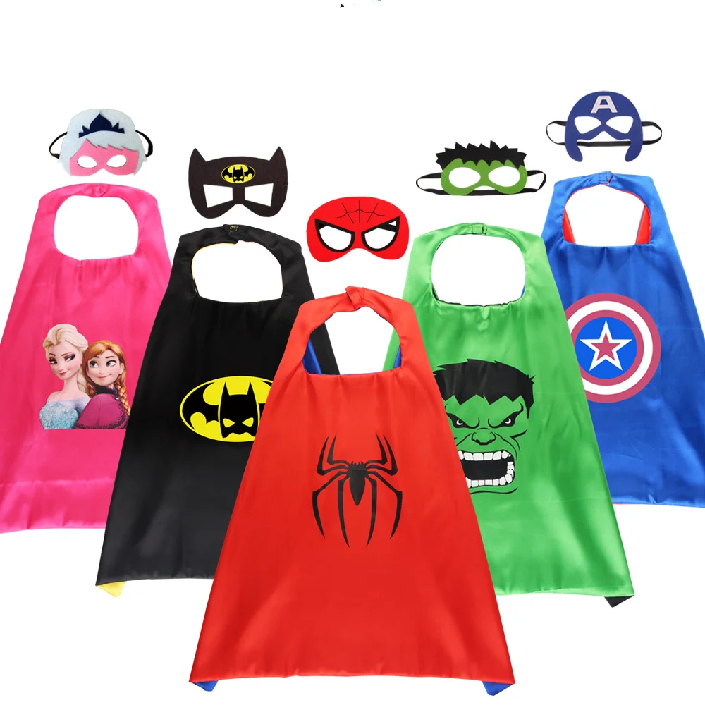 Superhelden-Umhänge und -Masken für Jungen und Mädchen, Spider-Man, Halloween, Cosplay, Festival, Kostümparty, Zubehör, Ostern, Weihnachtsgeschenke