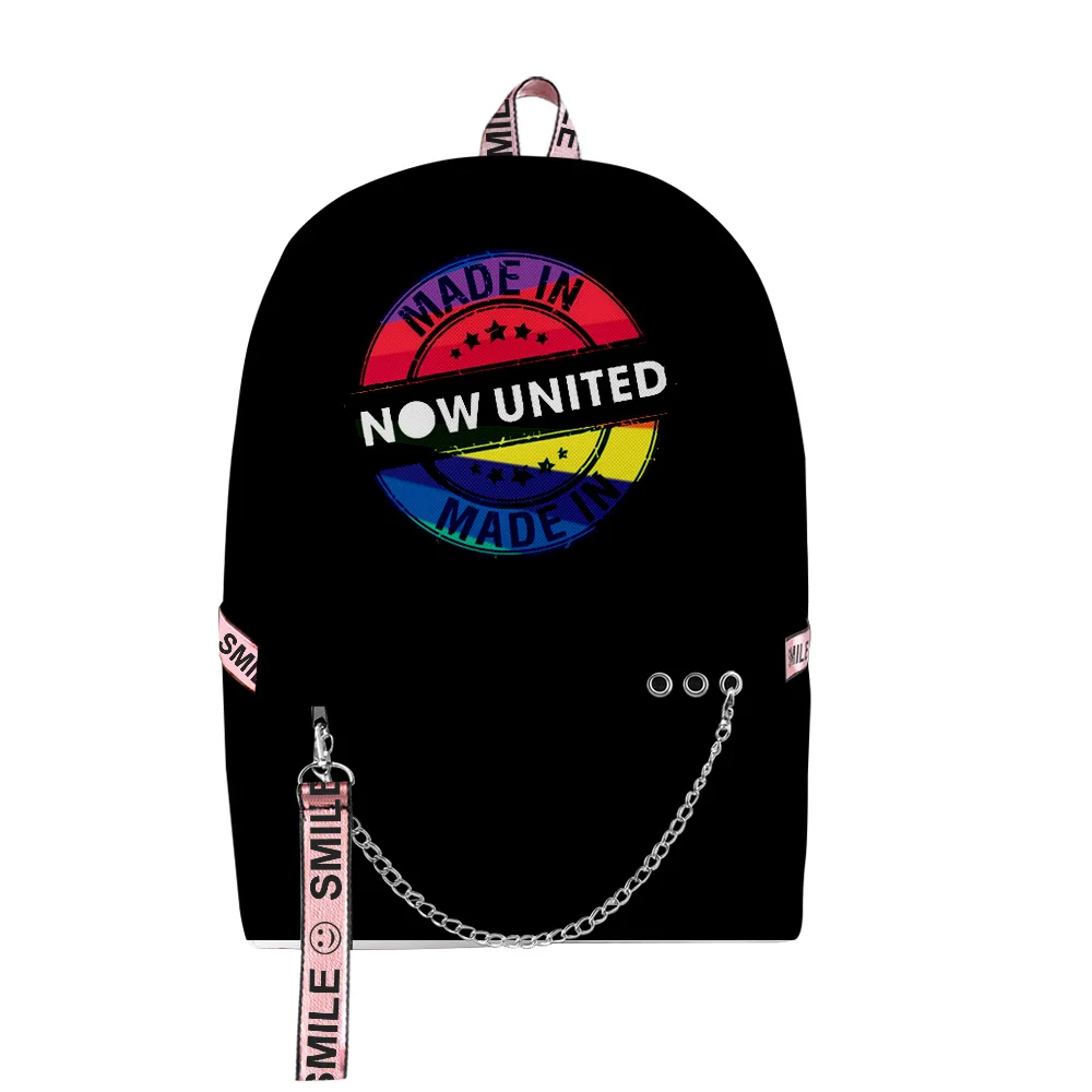 Classic Fashion Now United Student School Bags Unisex Print Oxford Waterproof Notebook multifunction Travel Backpacks
