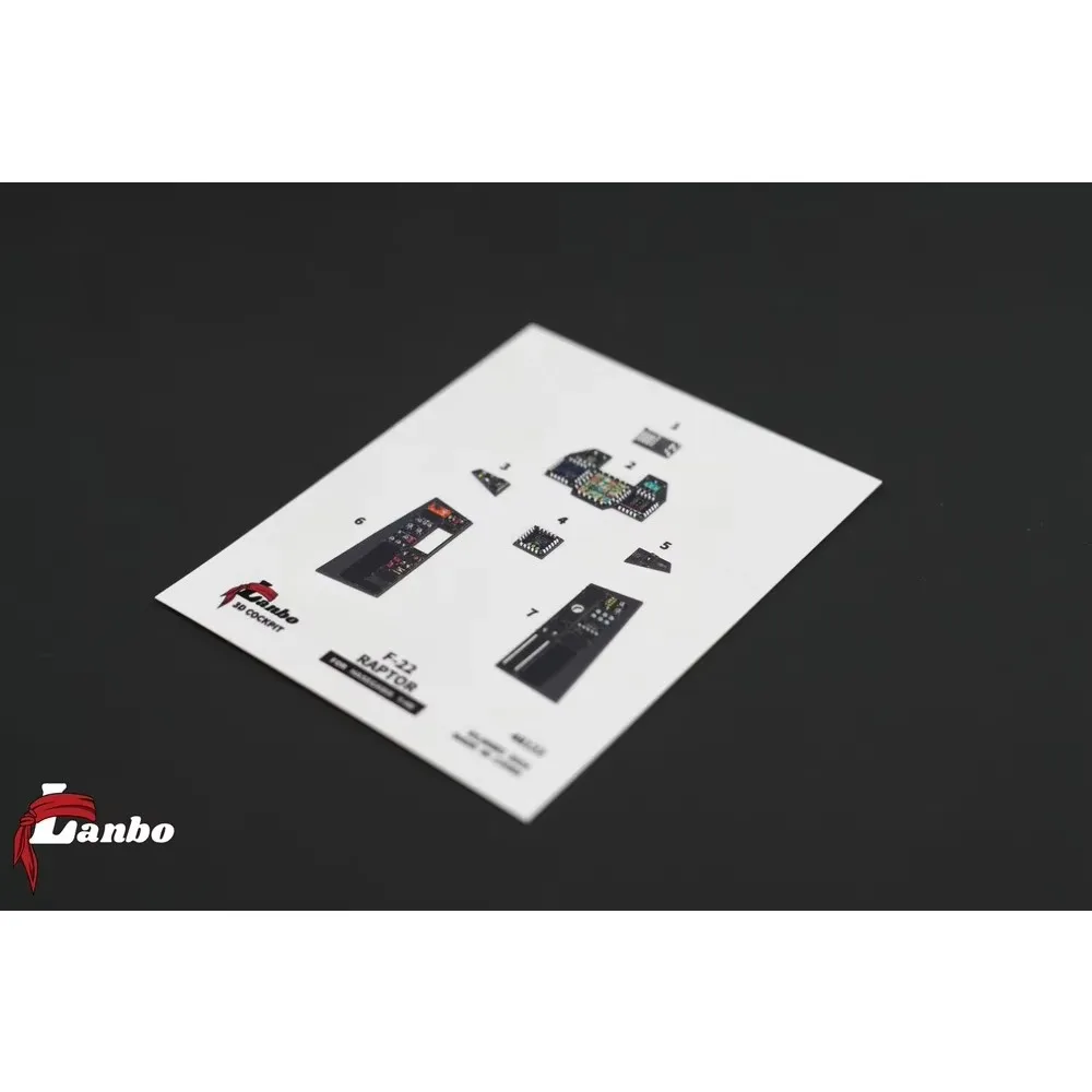 Lanbo Modellen 3D Geprinte Cockpit F-22 RAPTOR 48122 VOOR Hasegawa 1:48 Voor Modelbouwpakket