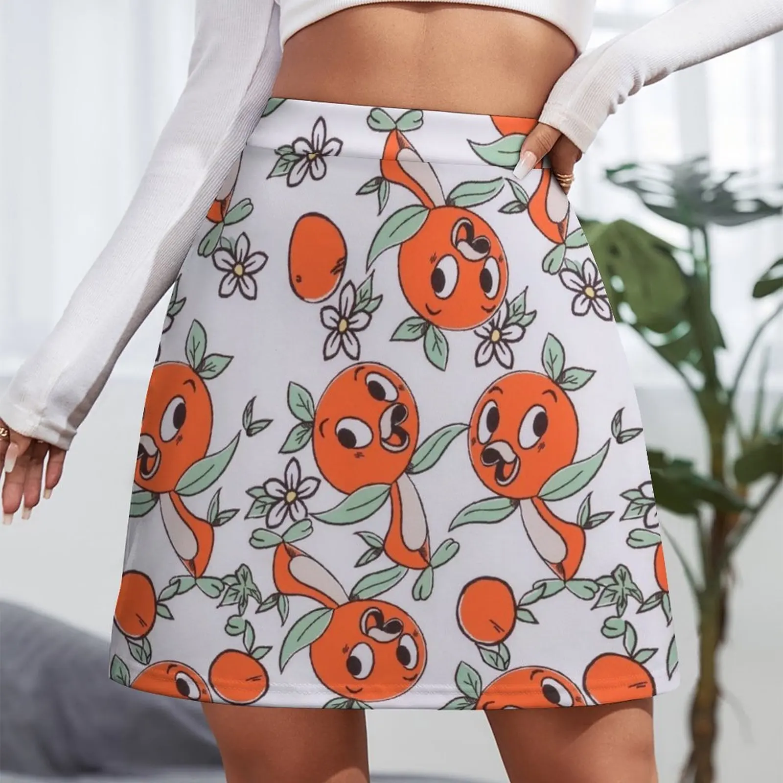 Little Orange Bird In the Sunshine Tree Mini Skirt Skirt shorts School skirt elegant dresses for women