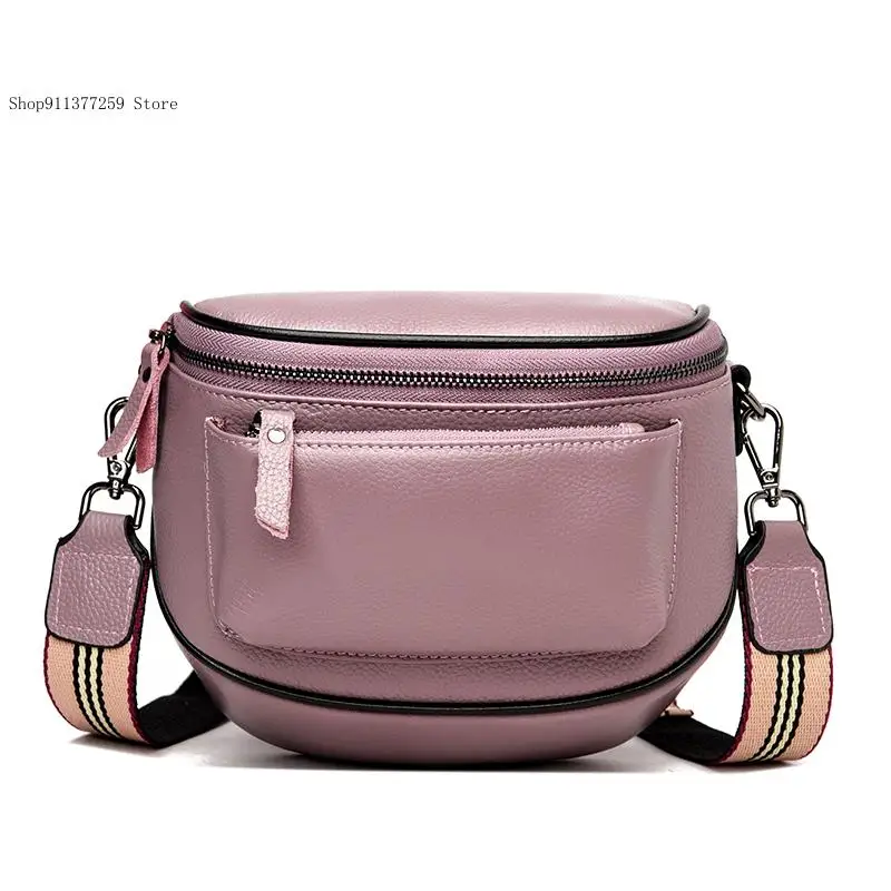 Women\'s Casual Fashion High-End Simple Leather Crossbody Shoulder Small Square Bag